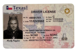 Texas Fake Dirvers Licence (2025 version)